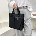 Hunei Spring And Summer Canvas Solid Color Stitching Handbag Student