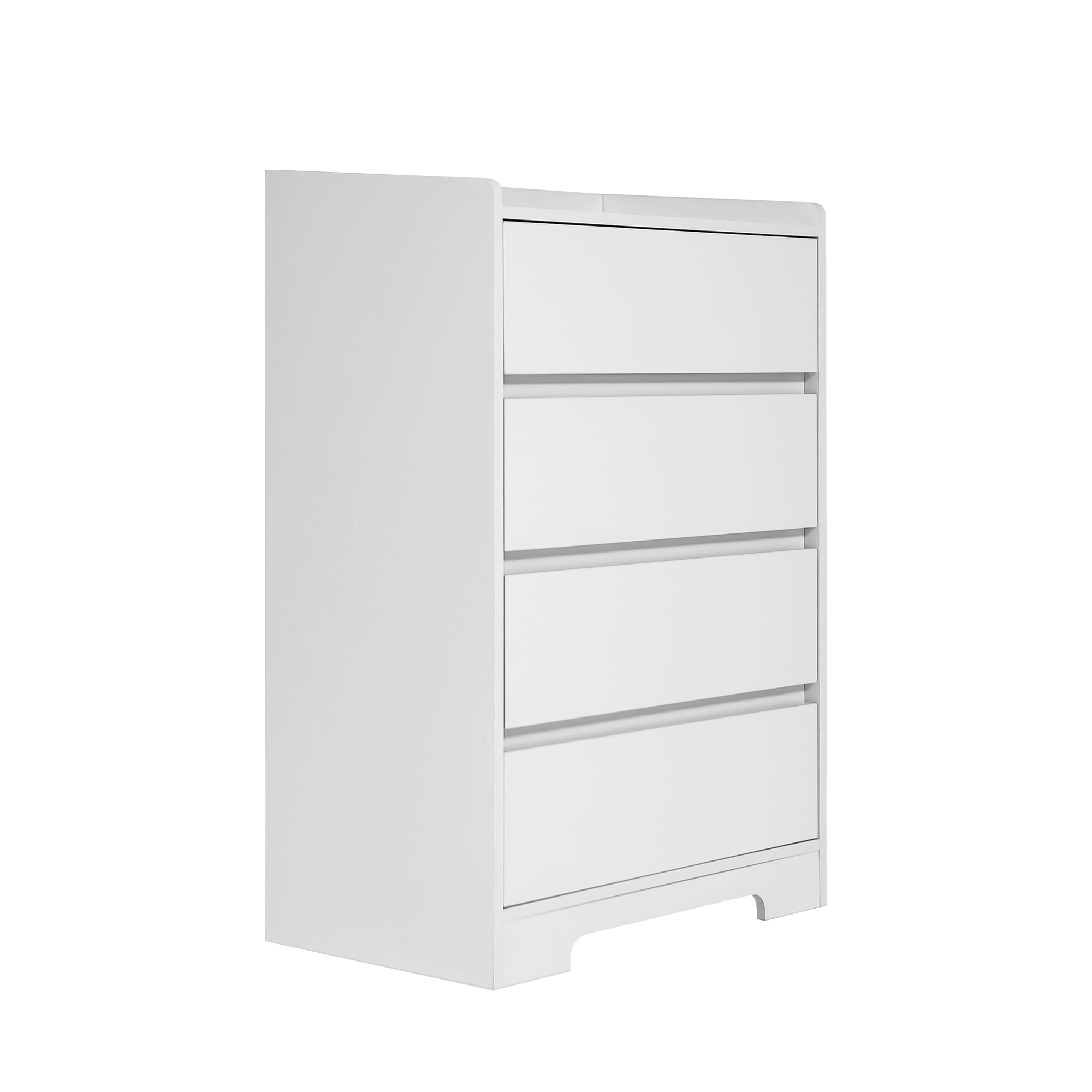 Kadyn Bathroom Floor Cabinet Side Storage Cabinet, Freestanding Storage Cabinet with four drawers, Modern Floor Storage Cabinet for Bathroom, Whit
