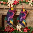thumbnail image 6 of KLL Vibrant Abstract Flow for 18" Christmas Stocking Snowman Xmas Stocking Holiday Christmas Decoration Gifts for Family Kids, 6 of 8