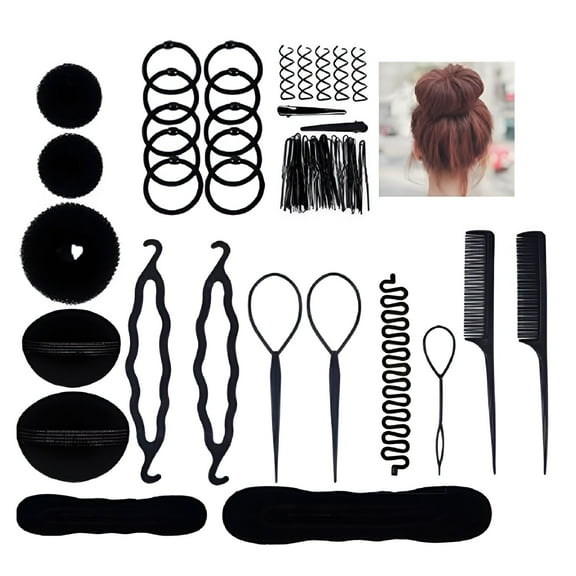 LAMIRO 71 Pcs/Set Hair Styling Clips Bun Makers Twist Braid Ponytail Tools Accessories