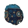 thumbnail image 2 of Kll Bohemian Turtle Pattern Shower Cap & Bath Cap For Women,Reversible Oversized Waterproof Shower Caps For All Hair Lengths,Elastic Reusable Bathing Hair Cap, 2 of 9