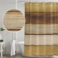 thumbnail image 4 of Vintage Yellow Wood Shower Curtain, Waterproof Shower Curtains for Bathroom, Farmhouse Retro Wooden Plank Washable Fabric Bathtub Curtain Set Bath Decor with 12 Hooks 48"x72", 4 of 6