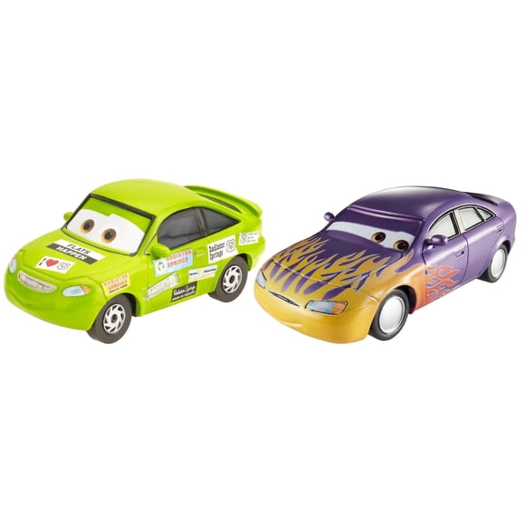 Disney/Pixar Les Bagnoles – Véhicule en métal moulé sous pression – Coffret de 2 – Marilyn Stickers et Nick Stickers
