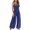 Blue, variant on XWSHYW Womens Jumpsuits Leisure Loose Fit Comfort Waist Long Jumpsuits Fashion Sleeveless Solid Color Romper Winter Savings Clearance