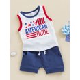 thumbnail image 3 of Luethbiezx Boys Sleeveless Vest and Solid Color Drawstring Shorts Combo, 3 of 8