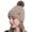 D-Khaki, variant on Otntypg Winter Beanie Hats for Women with Faux Fuzzy Pom Warm Soft Stretch Cozy Knit Fleece Thermal Snow Ski Skull Cap for Cold Weather