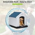 thumbnail image 7 of YRLLENSDAN 32in Insulated Dog House Outdoor, Igloo Dog Houses Plastic Dog House for Small Medium Dogs Waterproof with Air Vents & Elevated Floor, Blue, 7 of 7