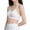 F060-White, variant on Fashionable Sports Bra for Girls, Solid Color Cotton Bra for Puberty, Anti Exposure Underwear with Breast Pads, Suitable for Children Aged 9-15