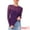 Dark Purple, variant on DARING DIVA Women's Mesh Long Sleeve See Through Sheer Top XS Black