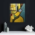 thumbnail image 4 of PIKWEEK  Gold Abstract Canvas Wall Art - Gold Line Colorful Abstract Geometric Paintings Print, Modern Home Living Room and Bedroom Wall Decorations, Framed Ready to Hang, 4 of 4