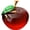 red, variant on Jiibva Green Glass Apple Decorative Figurine, Home Tabletop Collectible Crystal Sculpture, 1 Pc