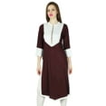 thumbnail image 1 of Phagun Designer Indien Rayonne Rouge Uni Décontracté Kurta Femme Kurti Haut Tunique Robe, 1 of 8