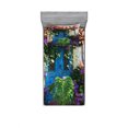 thumbnail image 1 of Rustic Bedding Set with Sheet & Covers, Charm of Old Door Overgrown Exotic Flower Petals Palm Leaves Scene Artwork Print, Printed Bedroom Decor 2 Shams, 4 Sizes, Multicolor, by Ambesonne, 1 of 3