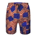 thumbnail image 3 of Fotbe Vintage USA Flag Trajes de Baño Estampados para Hombre, Shorts de Verano de Secado Rápido, Ropa de Playa, Bañadores-X-Large, 3 of 6
