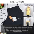thumbnail image 2 of DII 100% algodón sólido Chambray Juego de Cocina, Delantal de Chef, Natural, 1 Pieza, 2 of 8
