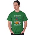thumbnail image 5 of Ugly Christmas Pattern Smurfy Holiday Men's Graphic T Shirt Tees Brisco Brands S, 5 of 6