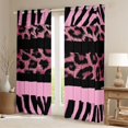 thumbnail image 2 of Feelyou Pink Leopard Print Black Out Curtains, Wildlife Curtains Pack of 2 (42x63 Each), 2 of 6
