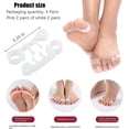 thumbnail image 5 of 4 Pairs Toe Separator Toe Protector, Silicone Toe Spacer Separator for Hallux Valgus Correction, 5 of 5