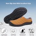 thumbnail image 4 of Winter Slippers for Men Women Warm Slip on House Slippers with Plush Lining Indoor Outdoor Anti-Skid Shoes, 4 of 7