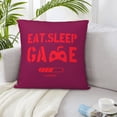 thumbnail image 6 of ZICANCN Game Slogan Red Throw Pillow Covers, Bed Couch Sofa Knit Decorative Pillow Covers for Living Room Farmhouse, 18"x18", 6 of 8
