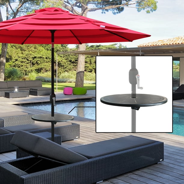 Abble Outdoor Adjustable All Weather Umbrella Table
