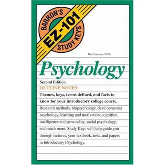 Pre-Owned Ez-101 Psychology (Paperback) 0764134213 9780764134210