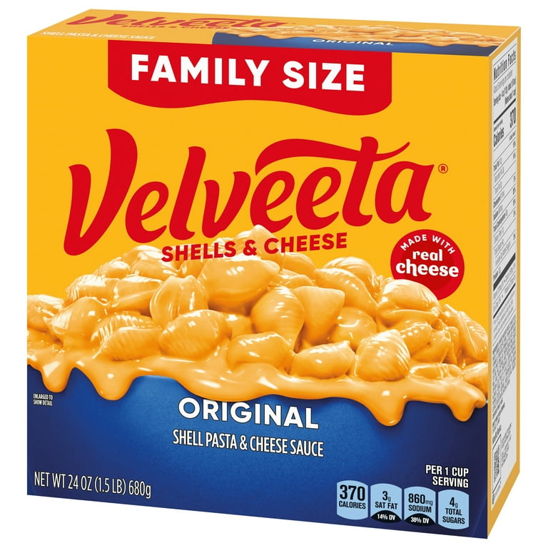 Velveeta Shells and Cheese Original Macaroni and Cheese Dinner Value Size 24 oz Box