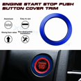 thumbnail image 5 of 1Pc Blue Alloy Ignition Start Stop Button Ring Cover For Honda Civic Accord 10Th, 5 of 6