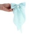 thumbnail image 4 of Unique Bargains 1 Pc Grace Bow Ribbon Duckbill Hair Clips for Home Sky Blue, 4 of 5