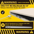 thumbnail image 4 of iBenzer Compatible with 2025 2024 2023 2022 MacBook Air 13 inch Case M4 A3240 M3 A3113 M2 A2681, Hard Shell Case with Keyboard Cover for New Mac Air 13.6" with Touch ID, Nude, W-MAT13-KK-NU+1, 4 of 8
