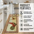 thumbnail image 5 of Rooster Kitchen Rug, Kitchen Mat Set of 2, Farmhouse Decor for The Kitchen Mats Cushioned Anti Fatigue 2 Piece Set and Chicken Kitchen Mat for Home Kitchen Decor or Office 17"x30"+17"x47", 5 of 6
