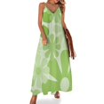 thumbnail image 1 of Vestido sin mangas verde lima con estampado floral estilo vintage de flores retro de los años 60 y 70 Vestido de mujer Vestidos de verano para mujer, 1 of 7