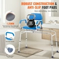 thumbnail image 2 of KFFKFF Tub Access Bench: 360° Rotating Seat, Slide Function, Adjustable Height, Safety Belt, Cushioned Seat & Swivel Armrest for Seniors & Disabled - Support up to 330lbs, 2 of 9