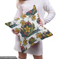thumbnail image 5 of Snail Fabric by the Yard Upholstery, Autumn Nature Inspired Ethnic Cartoon Flowers Leaves Filled Ornamented Insects, Decorative Fabric for DIY and Home Accents, White Multicolor by Ambesonne, 5 of 5