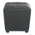 thumbnail image 3 of Rockford Storage Ottoman in Pewter Faux Leather, 3 of 10