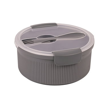Mainstays Food Storage Container, Round, Grey, 47oz Capacity