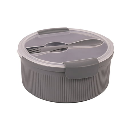 Mainstays Food Storage Container, Round, Grey, 47oz Capacity