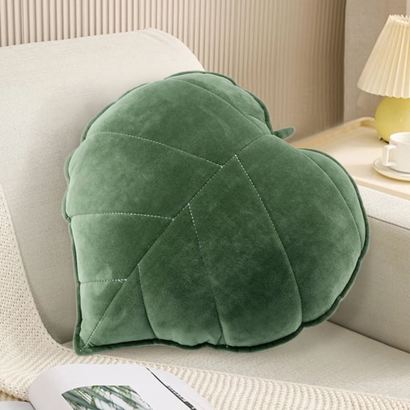Leaf Shaped Throw Pillow Cute Novelty Plush Cushion Soft Decorative Pillow for Sofa Couch Bedroom Living Room
