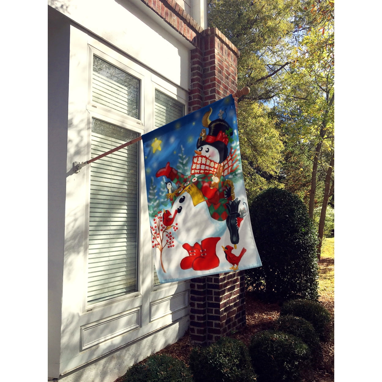 Snowman First Star I See Tonight Flag Canvas House Size