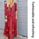 thumbnail image 3 of Vestido largo con estampado floral bohemio Cuello en V Cordón con cordones Ropa de manga larga sidaley AP000133-13B, 3 of 6