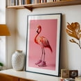 thumbnail image 5 of Flamenco with slippers - Photography Flamingo Surrealism Humor Modern Art Pop Art Animal Fashion Black Framed Wall Art Print 12 x 18 inches, 5 of 8