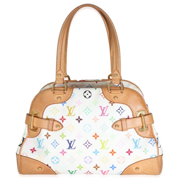 Pre-Owned Louis Vuitton White Monogram Multicolor Canvas Claudia
