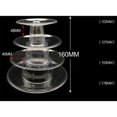 thumbnail image 3 of Soporte de exhibición de macarrones redondo transparente de 4 niveles Soporte para pasteles de postre de macarrones para bodas y cumpleaños UNOIU, 3 of 5
