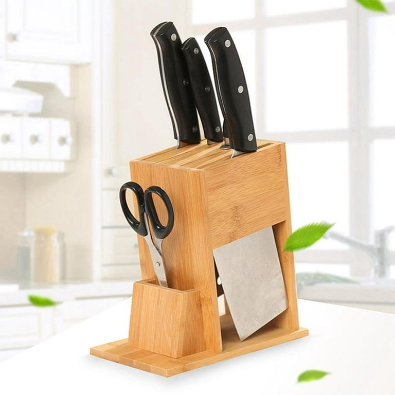 Knife Block Rubberwood - Knife Holder - Knife Block Without Knives