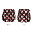 thumbnail image 3 of Rateoe gnomes and hearts Printed 2 in 1 Women's Workout Shorts for Athletic Gym Running Shorts with Phone Pockets-Small, 3 of 7