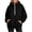 Black, variant on AKOEE Half Zip Oversized Hoodies for Women with Pocket High Neck Hooded Sweatshirt Jacket Casual Long Sleeve (L, Black)