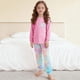 thumbnail image 5 of Conjuntos de blusa y camisa de manga larga con cuello redondo para niños y niñas de 5 a 14 años con estampado y bolsillo. Conjunto de top y pantalón de manga larga., 5 of 9