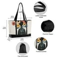 thumbnail image 2 of FORMRS Canvas Laptop Tote Bag for Women with 15.6" Computer Compartments Shoulder Handbag, Black Flowers, 2 of 7