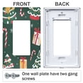 thumbnail image 3 of Yayeee Rocker Switch Wall Plate 1-Gang 4.6"x2.9" Home Decorative Outlet Cover, Green Christmas Gingerbread, 3 of 6