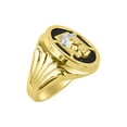 thumbnail image 3 of RYLOS Men's Rings 14K Yellow Gold Christ Head Religious Ring With Diamonds and Black Onyx Designer Men's Jewelry Size 10, 3 of 6